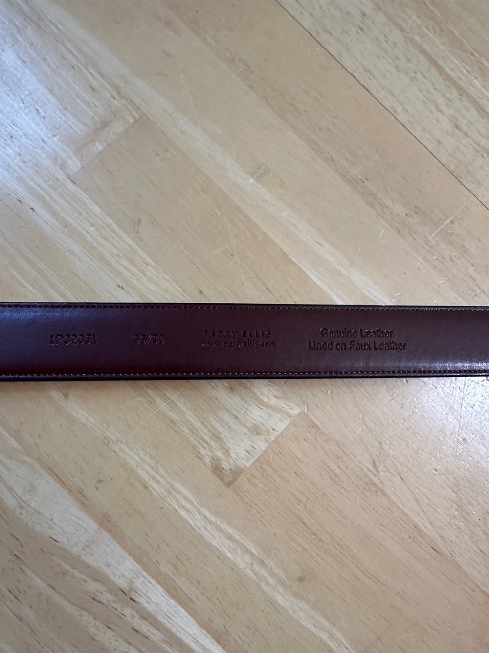Perry Ellis Black Leather Dress Belt